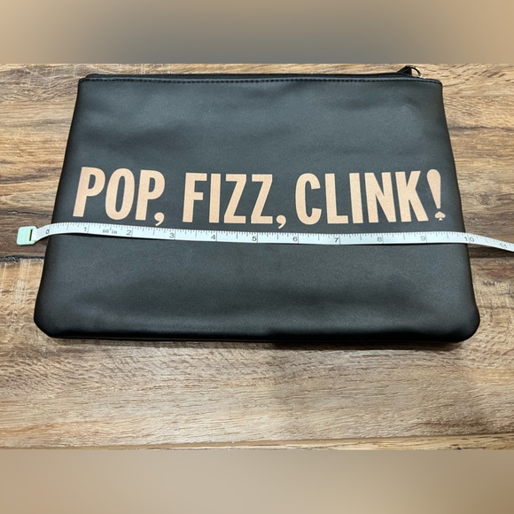 Kate Spade Gia Crystal Court “Pop, Fizz, Clink” Leather Clutch - Picture 7 of 9